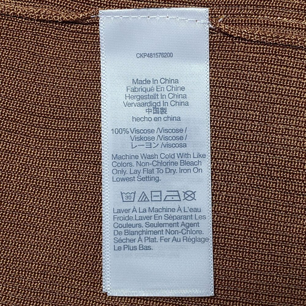 Madewell Rib Square-Neck Sweater Tank Womens XXS Golden Bronze Brown Stylish Top - Picture 13 of 16